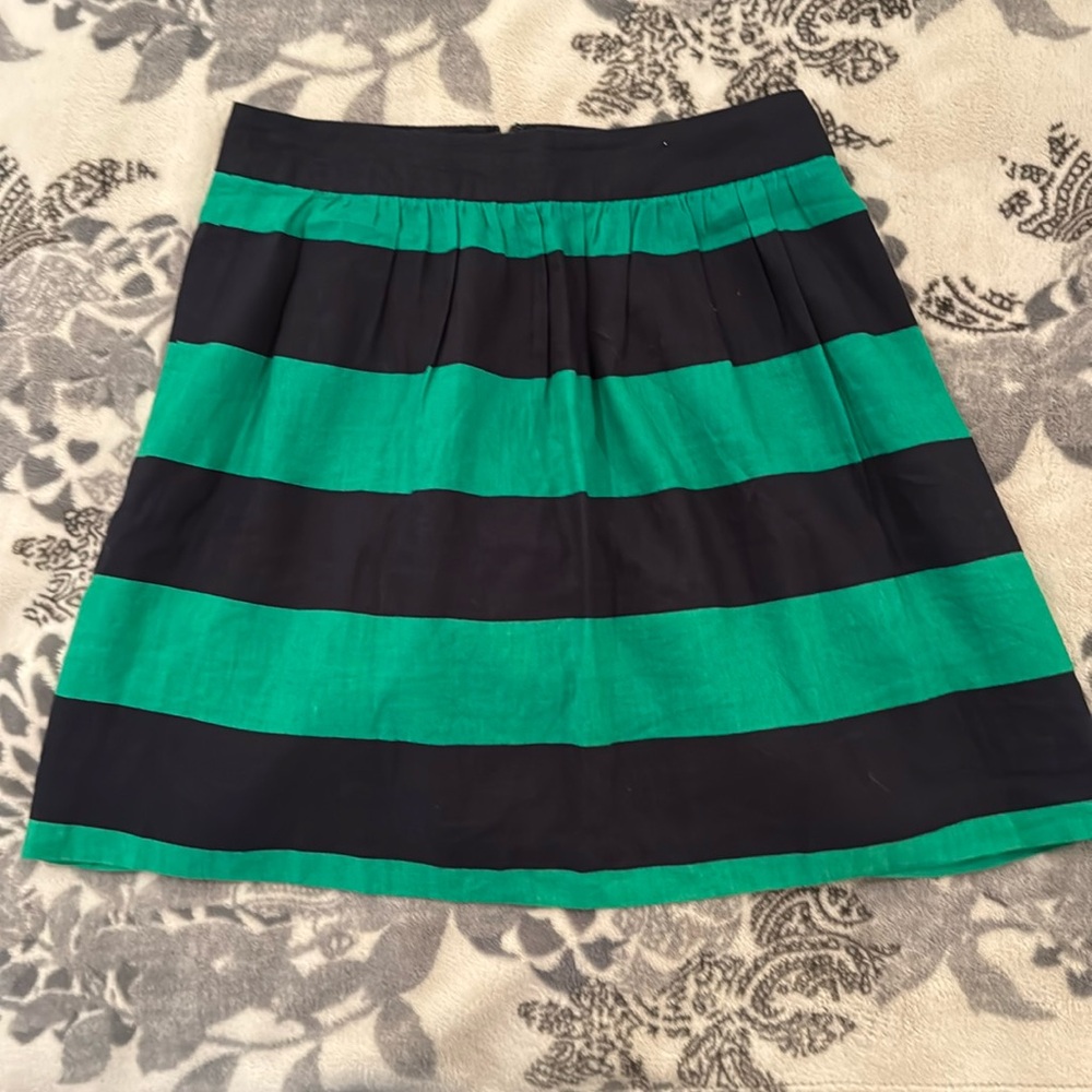 Banana‎ Republic Skirt - A-Line Preppy Short striped Linen Blend